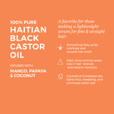 Haitian Black Castor Oil: Mango Papaya & Coconut (3.4oz) Super Size - Kreyol Essence