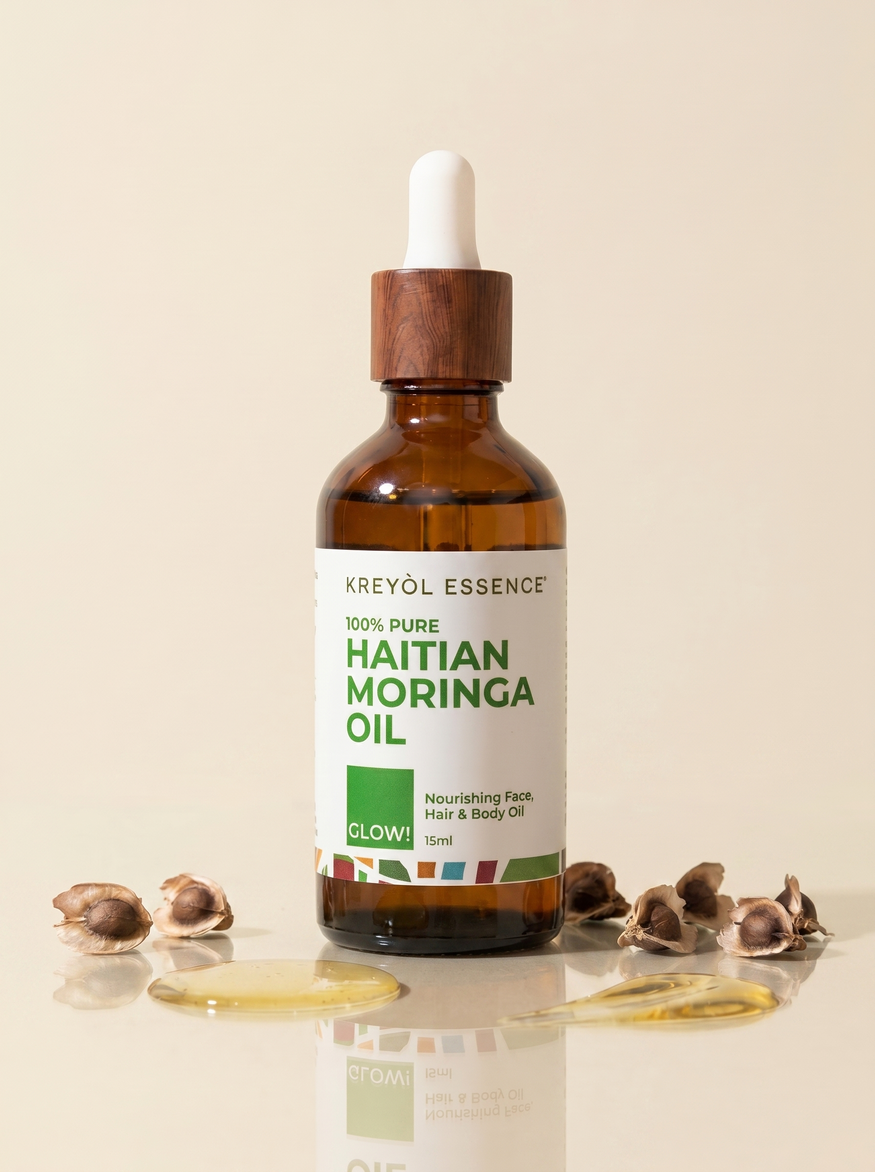 Haitian Moringa Oil: Nourishing Face & Body Oil (15ml)