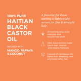 Haitian Black Castor Oil: Mango Papaya & Coconut (2oz) - Kreyol Essence