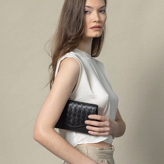 Woven Belt Bag (Black)