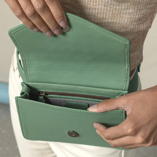 Woven Belt Bag (Sage Green)