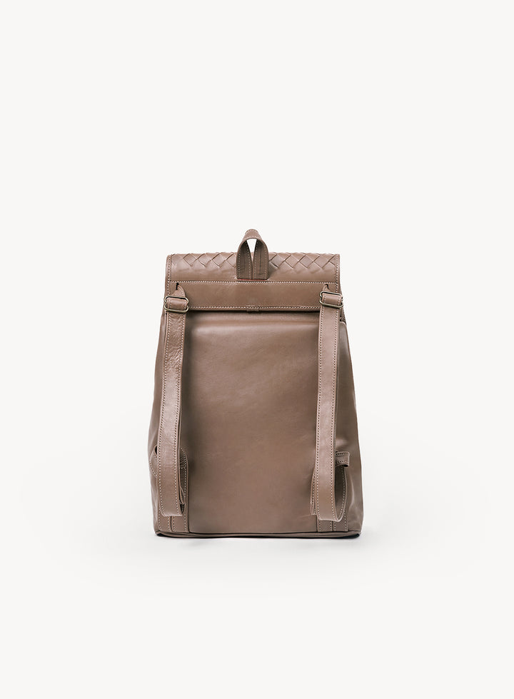 Woven Backpack (Taupe) - Kreyol Essence