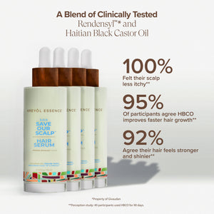 Kreyol Essence Save Our Scalp S.O.S daily hair serum bottle for scalp and hair health, with applicator tip visible.