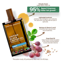 Haitian Black Castor Oil bottles from Kreyòl Essence in the Best Seller Haitian Black Castor Oil Growth Trio set.