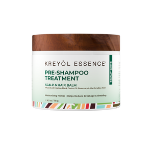 Kreyòl Essence Pre-Shampoo and Moisture Booster Hair Treatment Mask in 4oz jar with creamy texture and natural ingredients