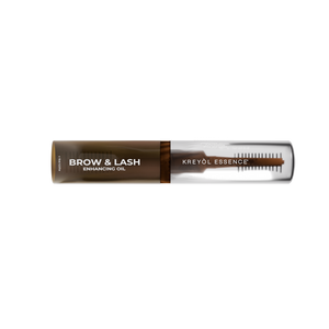 Kreyòl Essence Be Full Brow and Lash Enhancing Serum in a sleek bottle, designed to improve the fullness of eyebrows and eyelashes.
