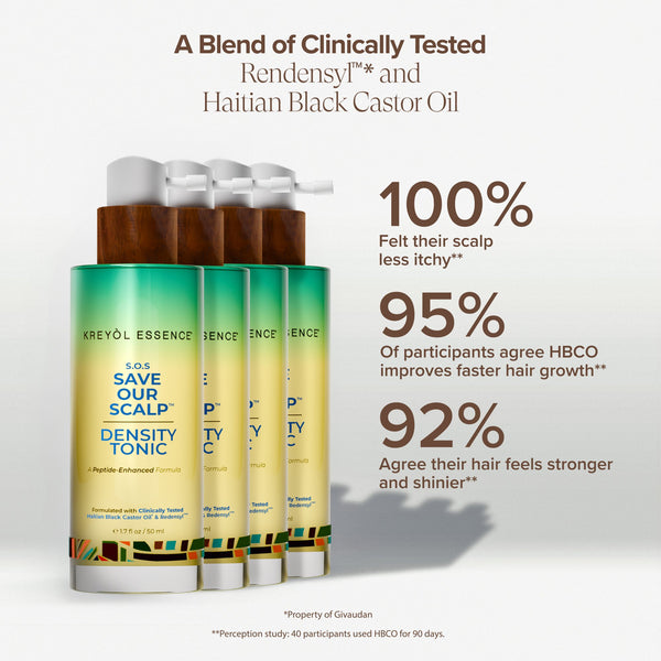 Kreyòl Essence Save Our Scalp Peptide and Clove Density Treatment Spray for healthy hair and scalp care.