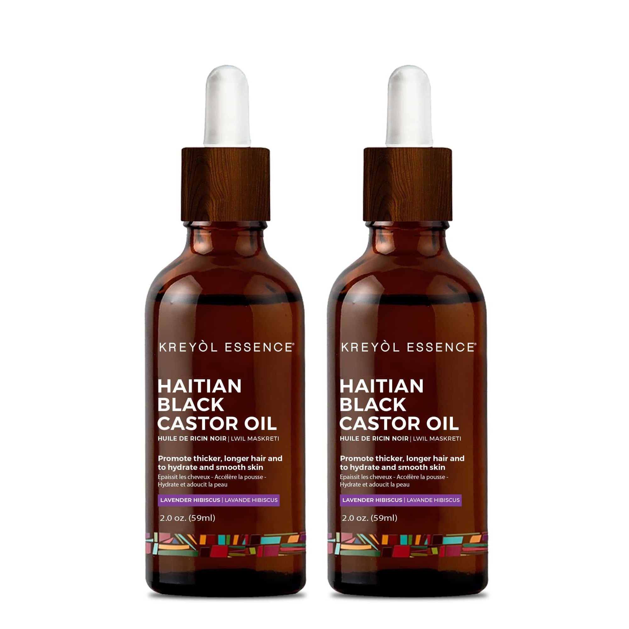 Buy 2oz Haitian Black Castor Oil: Lavender and Hibiscus, Get One FREE