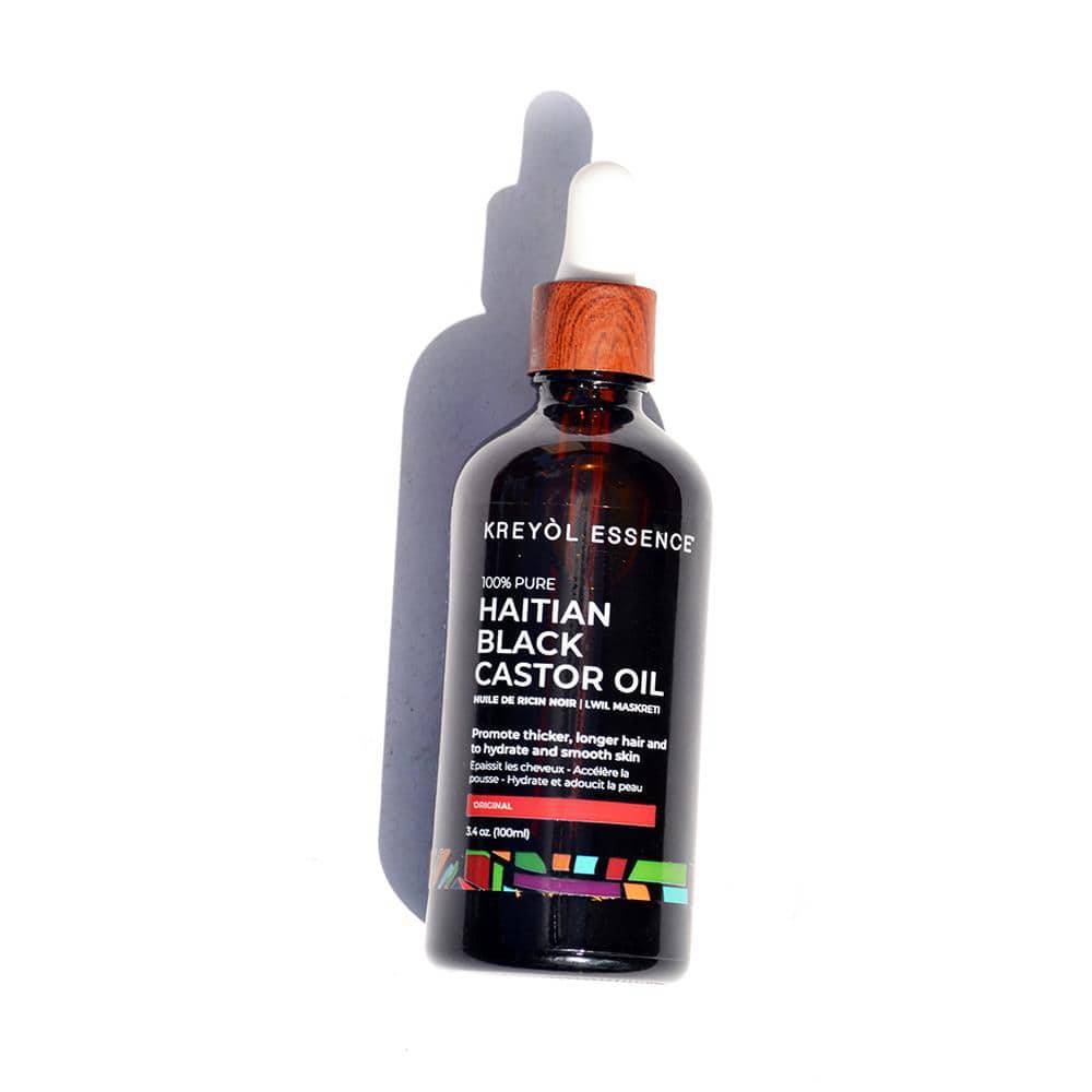 Haitian Black Castor Oil: Original (3.4oz) Super Size-Kreyòl Essence