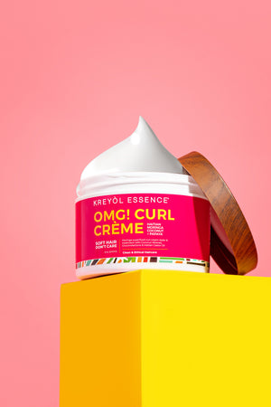 Kreyòl Essence OMG Curl Defining and Moisturizing Cream in 8oz jar, styling product for defining and moisturizing curls.