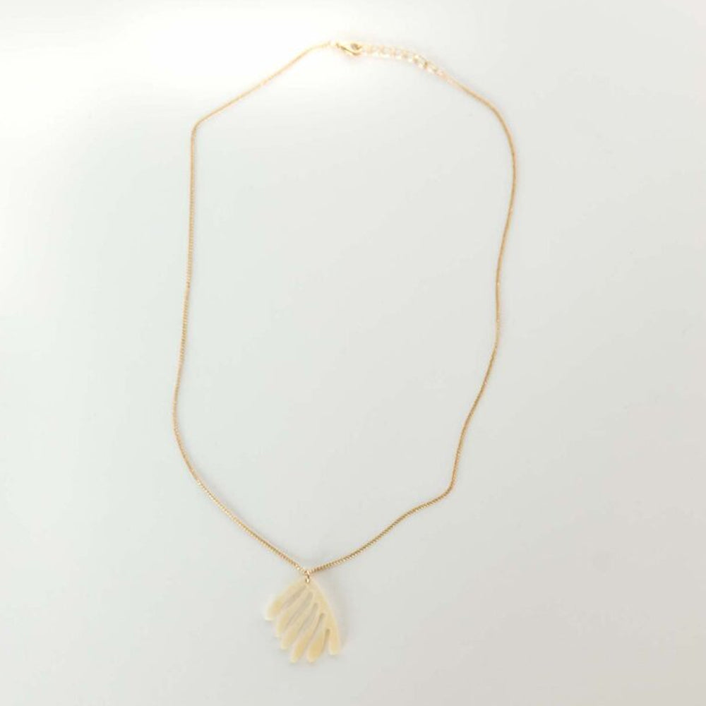 Coral Necklace in Bone
