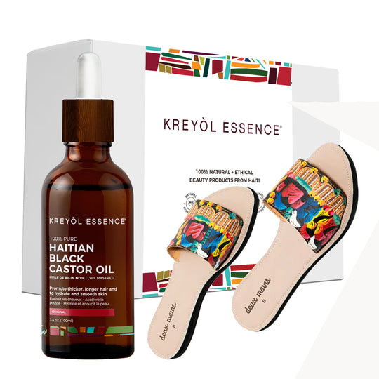 Hand-Painted Slide Sandal + HBCO 3.4oz