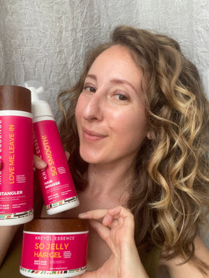 Kreyòl Essence stylist-approved mousse and curl creme duo in gift set, featuring natural hair care products for defined curls.