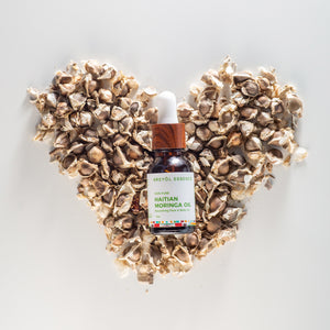 Haitian Moringa Oil from Kreyòl Essence in a 15ml bottle, nourishing face and body skin care oil with natural Moringa extract.