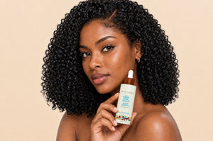 Kreyol Essence S.O.S Hair Serum, 3-month supply, 2 x 30ml bottles, nourishing hair treatment for healthy, shiny hair.