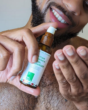 Kreyòl Essence Haitian Moringa "You are Perfection" face cleansing jelly in a 2oz tube, natural skin care product for gentle cleansing.