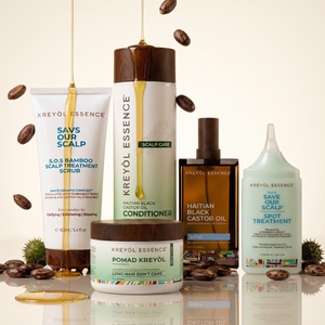 Kreyòl Essence Stella Jean Haitian Heritage Hair System value gift set featuring natural hair care products with vibrant packaging.