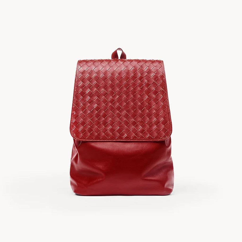 Woven Backpack (Red) - Kreyol Essence