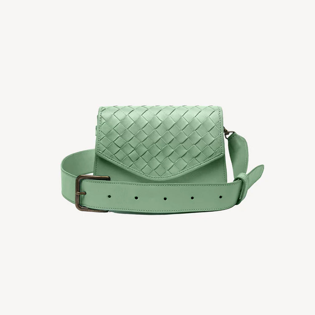 Woven Belt Bag (Sage Green) - Kreyol Essence