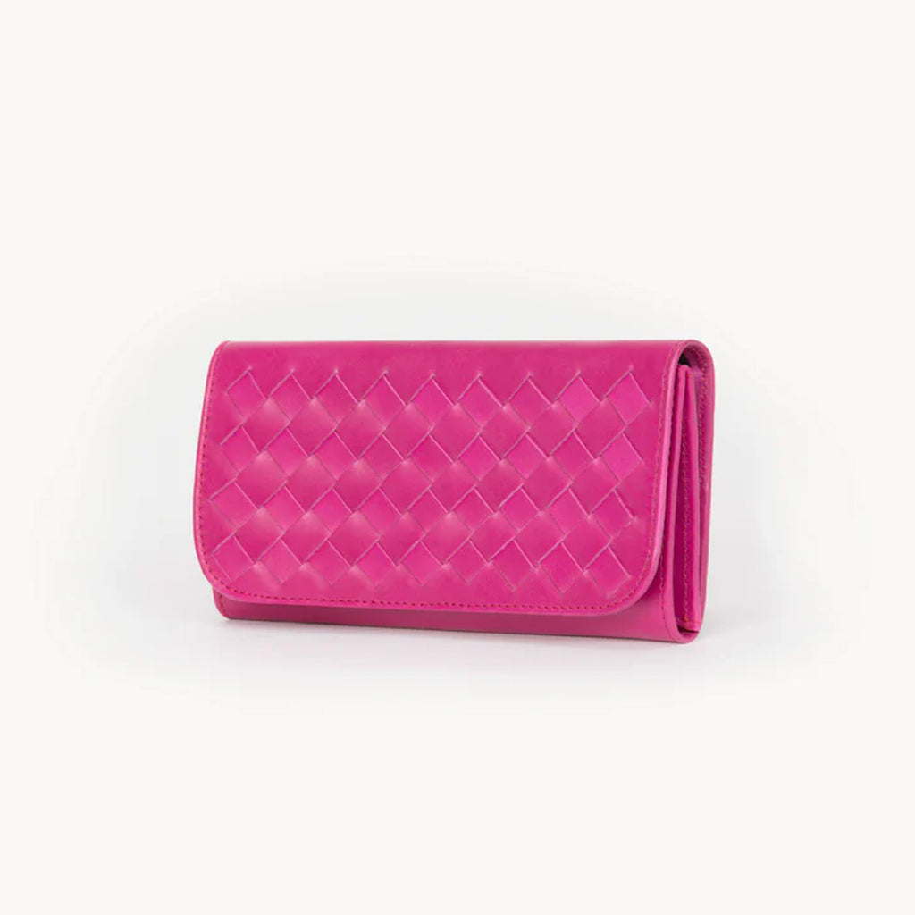 XL Trifold Wallet (Crimson Pink) - Kreyol Essence