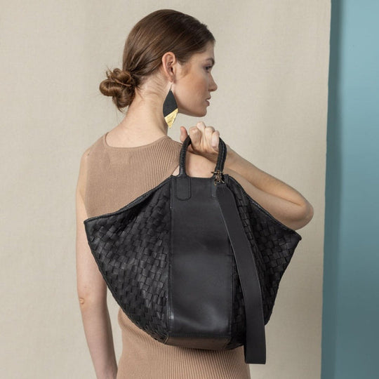 All Day Leather Tote (Black)