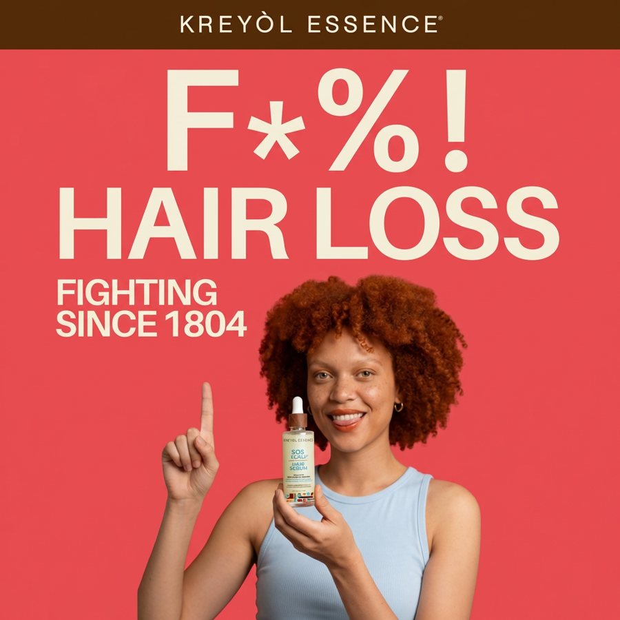 F Hair Loss campaign: woman with S.O.S Serum
