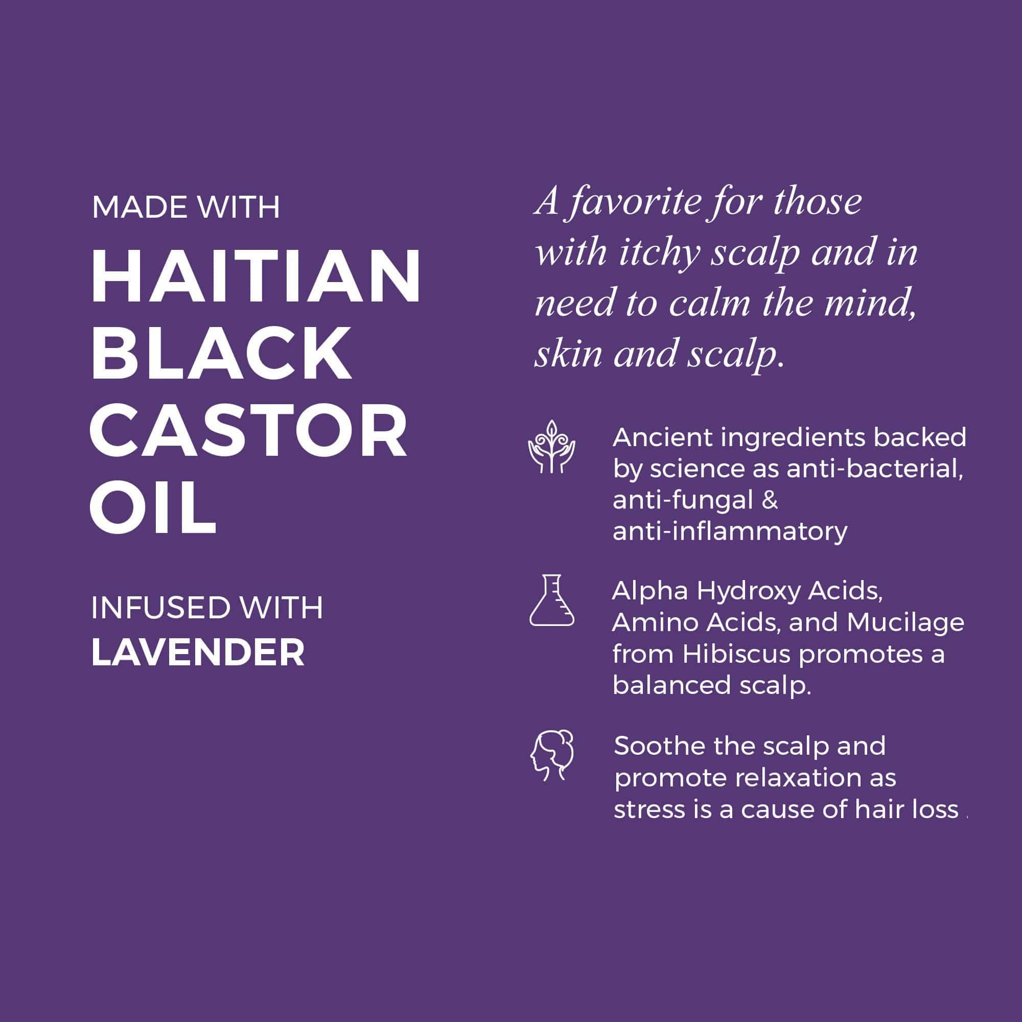 Haitian Black Castor Oil - Lavender and Hibiscus