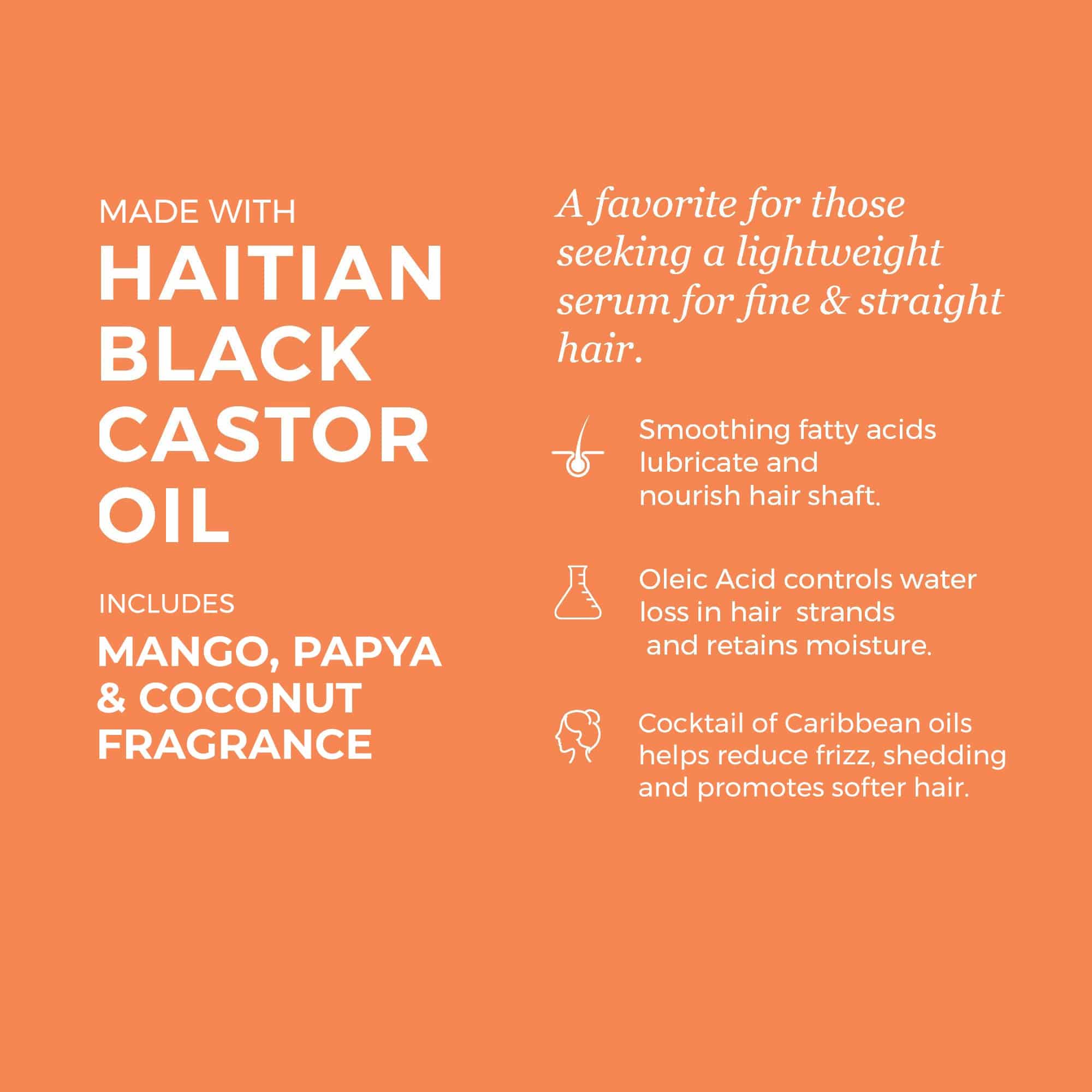 Haitian Black Castor Oil - Mango Papaya & Coconut (2oz)