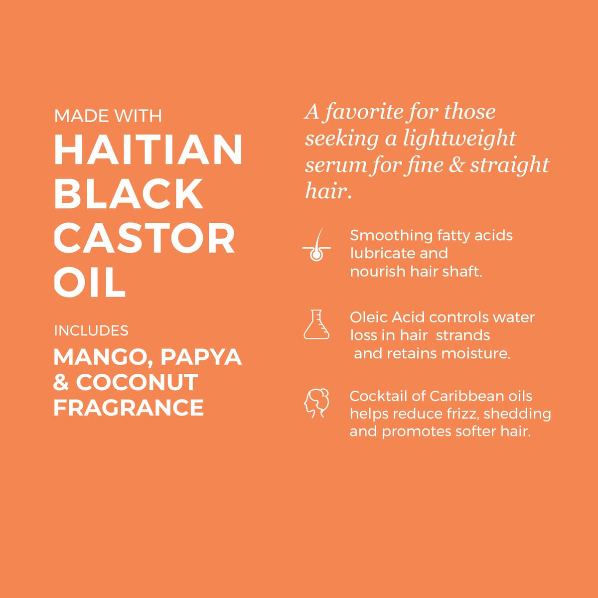 Haitian Black Castor Oil by Kreyòl Essence in 3.4oz super size with mango, papaya, and coconut for hair and skin care.
