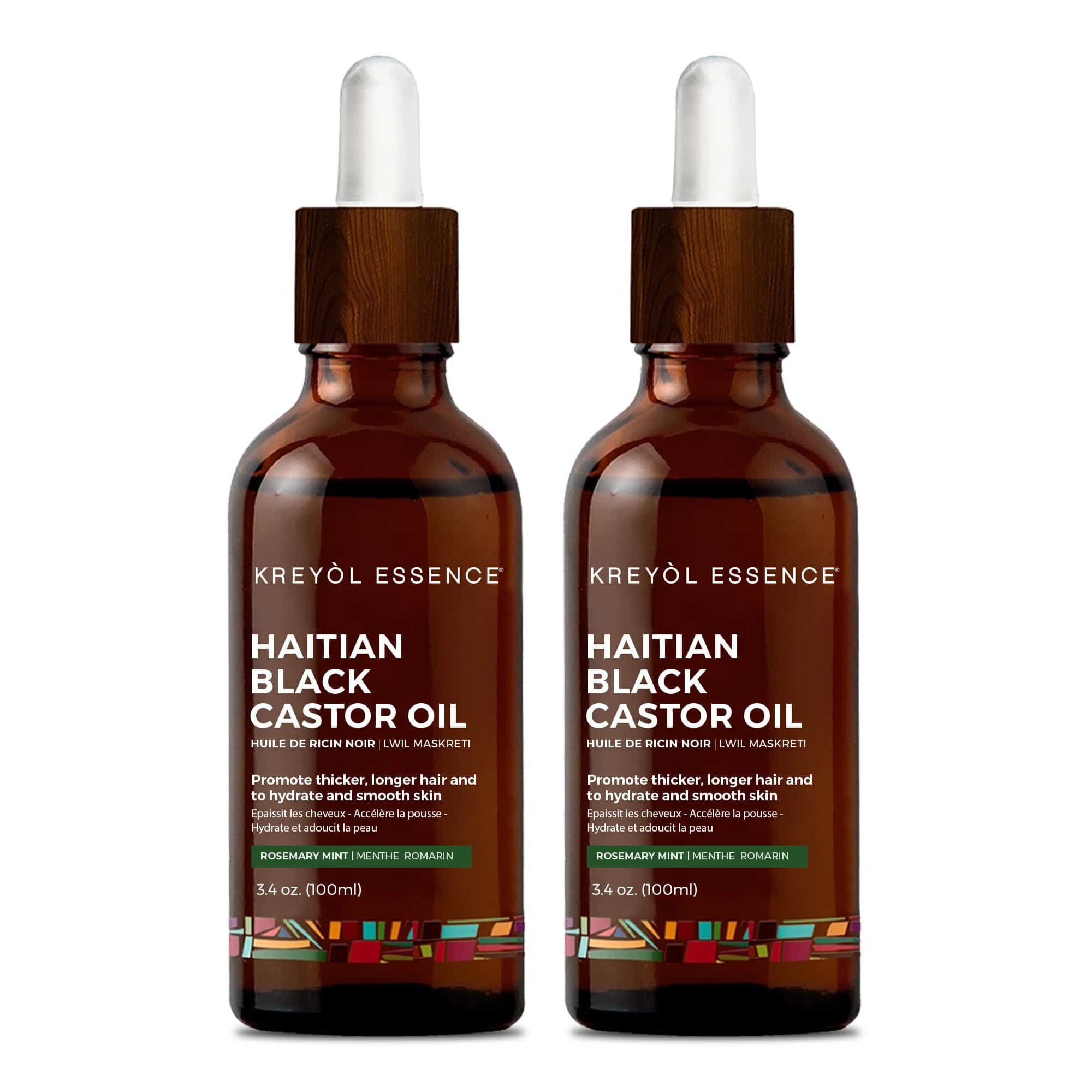 Buy Haitian Black Castor Oil: Rosemary Peppermint (3.4oz) Super Size, get one FREE