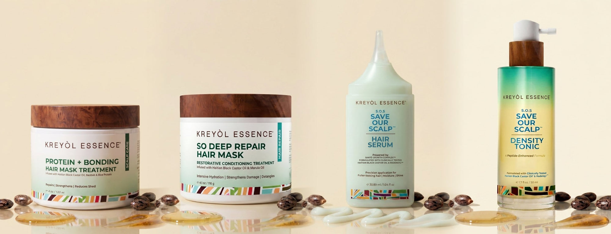 The GLP-1 Hair Plan: Protein + Bonding Hair Mask, Mayonèz Cheve, S.O.S. Serum and Peptide Density Spray