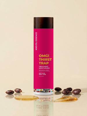 Kreyòl Essence OMG! Thirst Trap Treatment Moisturizer 8oz with creamy texture and nourishing ingredients for dry hair.