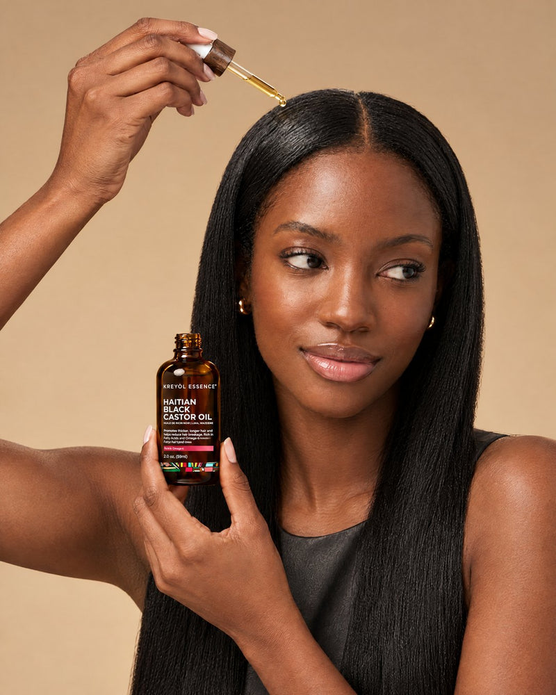 Fine & straight: Haitian Black Castor Oil