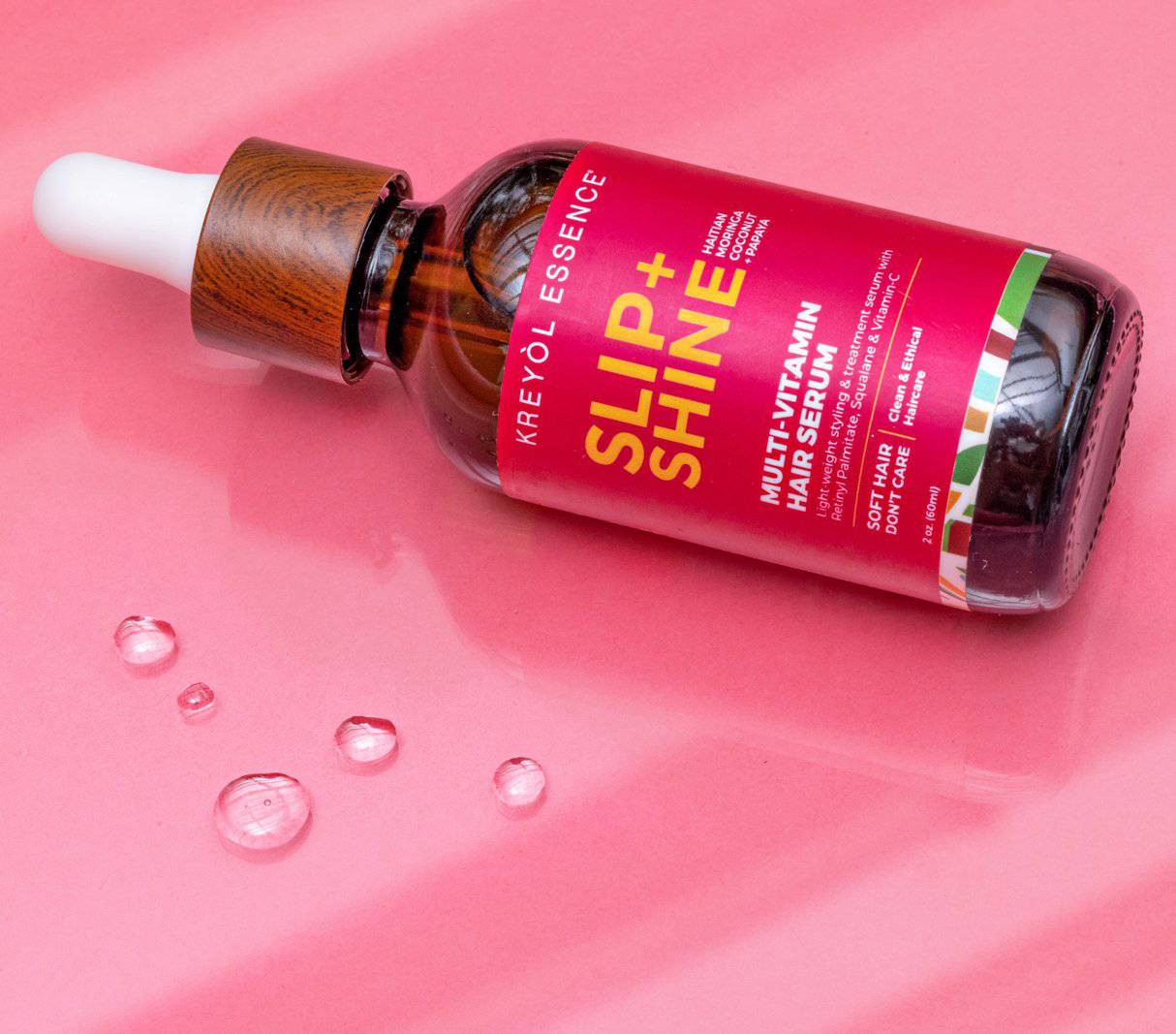 Haitian Moringa Oil: "Slip + Shine" Multi Vitamin Length Retention Hair Serum (2oz)-Kreyòl Essence