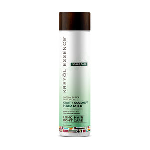 Kreyòl Essence Rosemary Mint and Coconut Moisture Slip Milk for hair, 8oz, showing the bottle with natural ingredients and product label.
