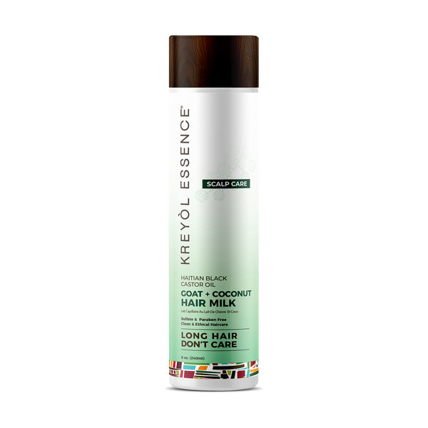 Kreyòl Essence Rosemary Mint and Coconut Moisture Slip Milk for hair, 8oz, showing the bottle with natural ingredients and product label.