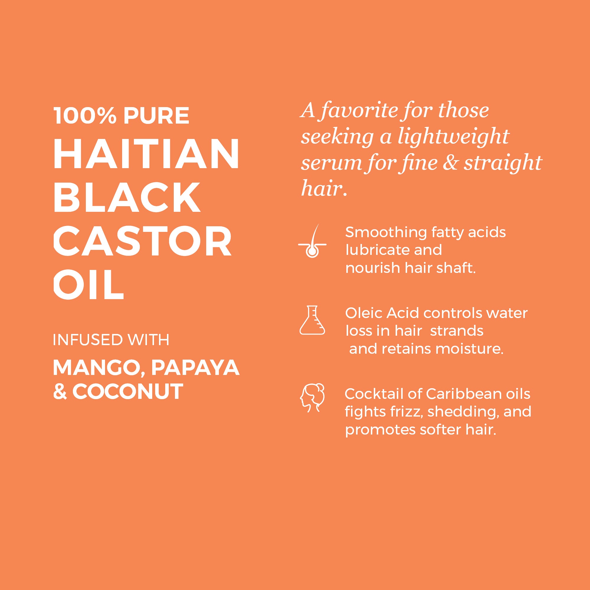 Haitian Black Castor Oil Mango Papaya & Coconut (2oz) Kreyol Essence