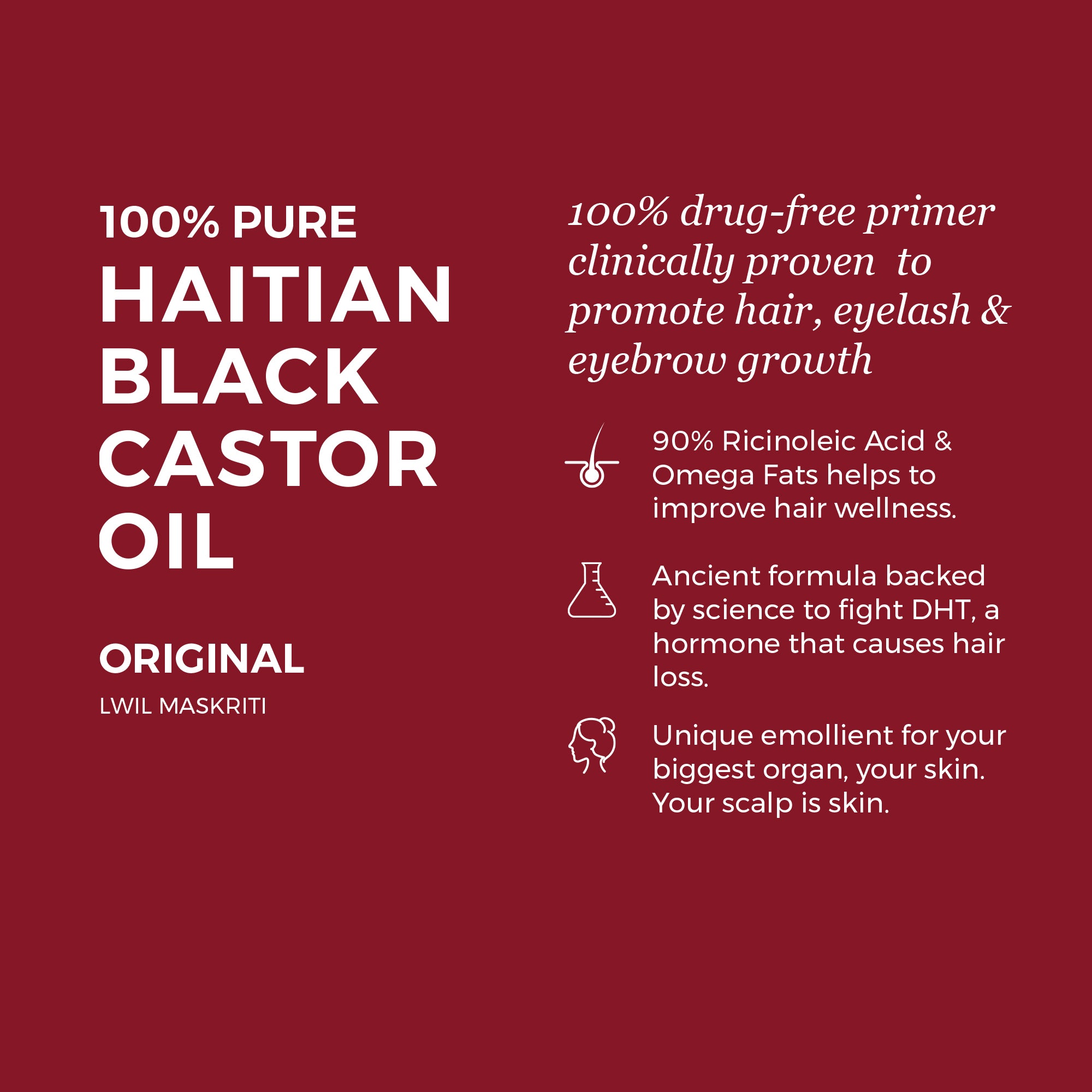 Haitian Black Castor Oil: Original (2oz)