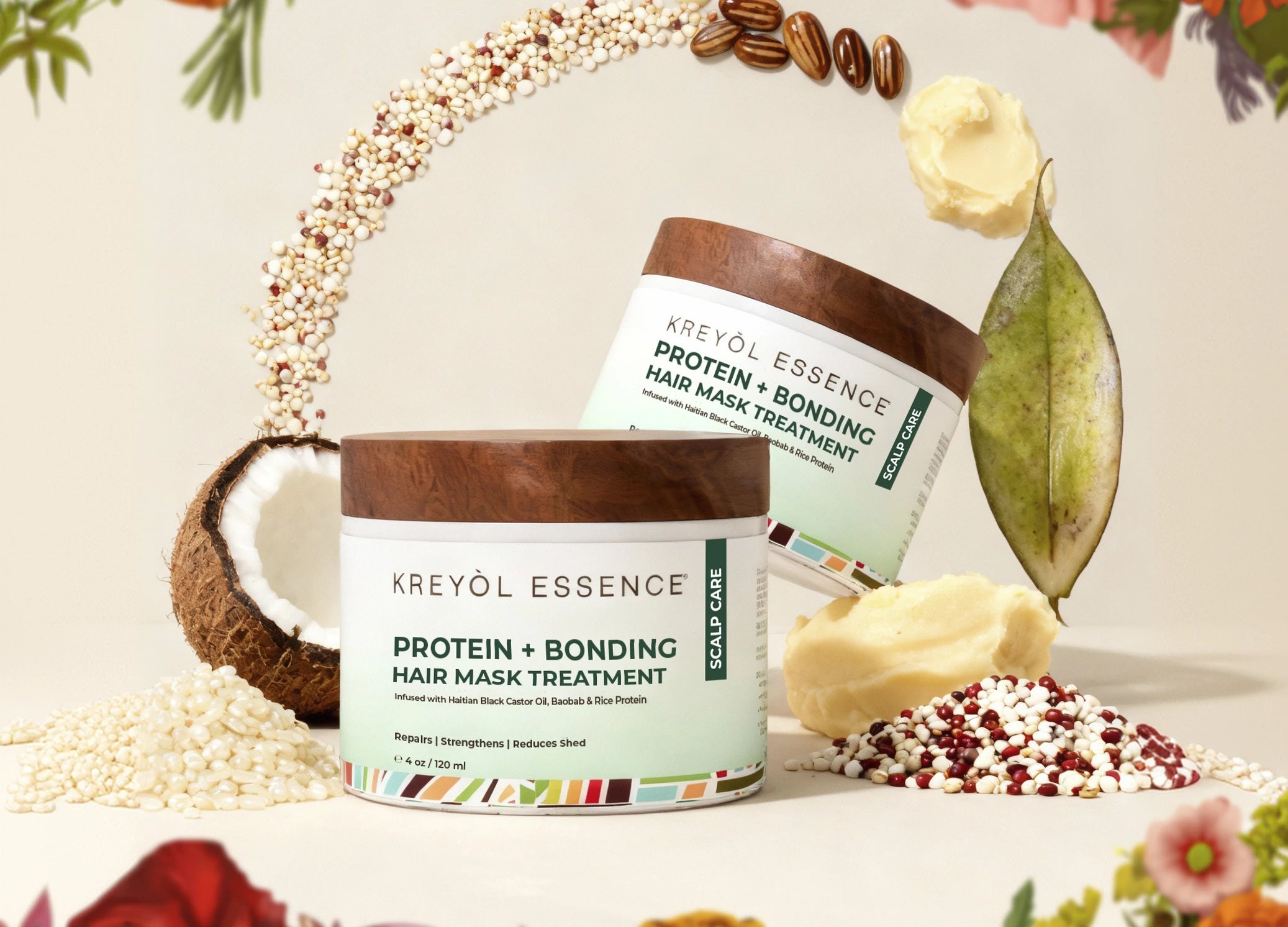 Protein and Bonding hair mask with rice and coconut